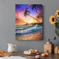 Pikkukuva 4 / 8: Bomclap Beach Timanttimaalaus 30x40 cm | 5D-helmitaidetta aikuisille | Täysi pora DIY-taideteos seinälle