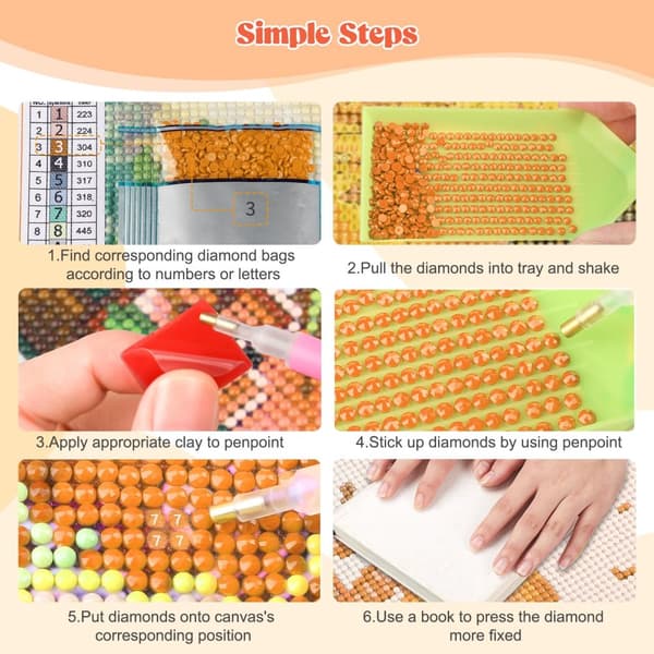 Bomclap Cats 5D DIY Diamond Art Kit Voksne – Roser med fuldt værktøj! Runde diamanter, Hjem vægdekoration