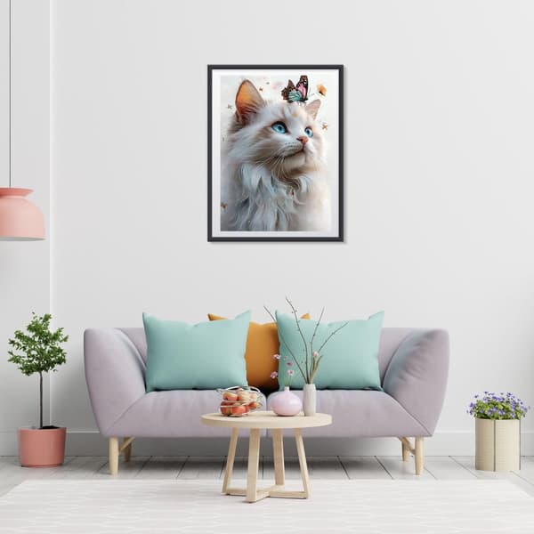 Bomclap Cats 5D DIY Diamond Art Kit Voksne – Roser med fuldt værktøj! Runde diamanter, Hjem vægdekoration