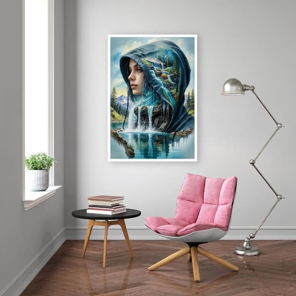 bomclap kvinder landskab diamant kunst - 5d fuld bore DIY smykker kunstsæt, 30x40cm boligindretning