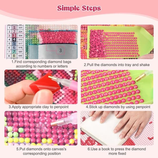 Bomclap Adult Diamond Art Kit – Sød kat DIY! 5D fuld bore diamantprikker, ædelstenskunst, hjemmevægdekoration for begyndere