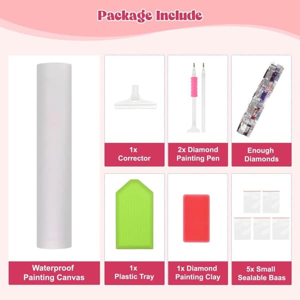 Bomclap Adult Diamond Art Kit – Sød kat DIY! 5D fuld bore diamantprikker, ædelstenskunst, hjemmevægdekoration for begyndere