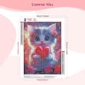 Miniatyrbillede 2 af 7: Bomclap Adult Diamond Art Kit – Sød kat DIY! 5D fuld bore diamantprikker, ædelstenskunst, hjemmevægdekoration for begyndere