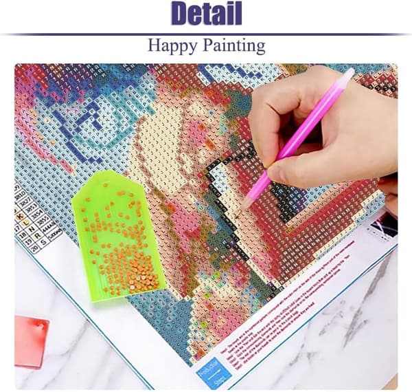 Bomclap Family Diamond Painting Set - 5D DIY Full Drill -korutaide aloittelijoille, 35x35 cm seinäkoriste
