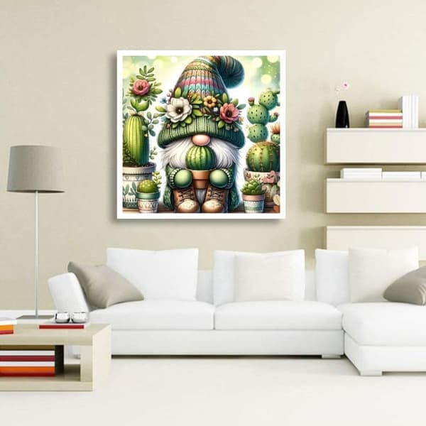 Bomclap Santa Diamond Art - 5D Full Drill DIY kodin sisustusmaalaussarja aikuisille, 35x35 cm