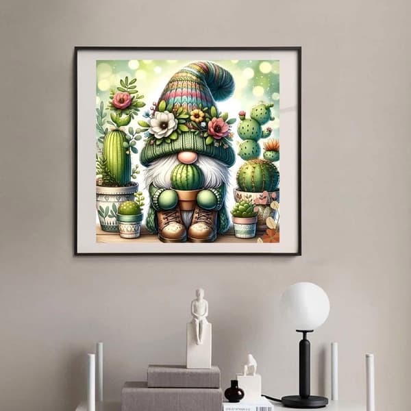 Bomclap Santa Diamond Art - 5D Fuld Drill DIY Boligindretning Maleri Sæt til Voksne, 35x35 cm