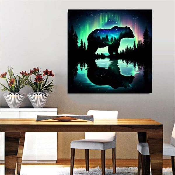 Bomclap Bear Diamond Art Set - 5D Full Drill DIY-korutaidetta aloittelijoille, 30x30 cm