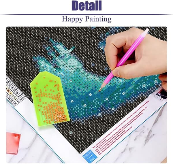 Bomclap Bear Diamond Art Set - 5D Full Drill DIY-korutaidetta aloittelijoille, 30x30 cm