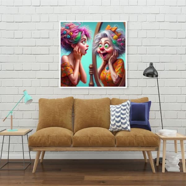 bomclap abstrakt familie diamant maleri kit - 5d fuld boremaskine DIY kunstprojekt 35x35 cm