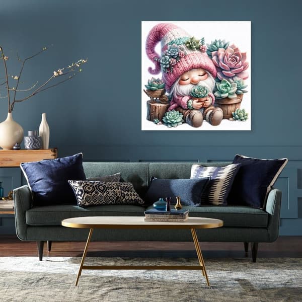 Bomclap Sukkulent & Julemandens Diamantmaleri - 5D Smykke Kunstsæt 35x35 cm
