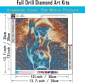 Miniatyrbillede 3 af 7: Bomclap Wolf Portræt Diamant Kunst - 5D Fuld Drill DIY Smykker Kunst, 35x35 cm