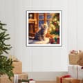 Pikkukuva 2 / 7: Bomclap Christmas Cat Diamond Art - Full Drill Bead Art kristalleilla, 30x30 cm