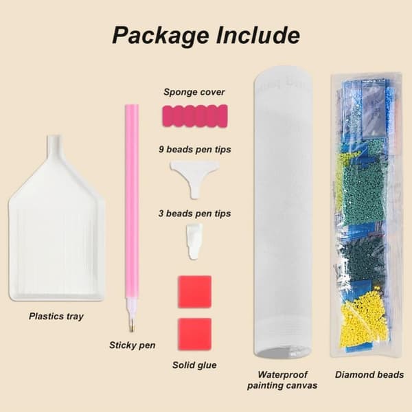 Bomclap Blomst Kat Diamantmaleri - 5D Fuld Drill DIY Smykker Kunst, 30x30 cm
