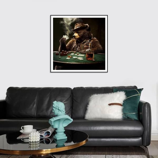 Bomclap Björnmotiv Diamantmåleri - 5D Full Drill Djurkonst för Hemmet, 30x30 cm