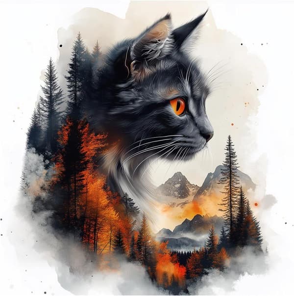 Bomclap Cat Diamantmaleri - 5D Fuld Drill DIY Smykker Kunst for Begyndere, 30x30 cm Boligindretning & Gave