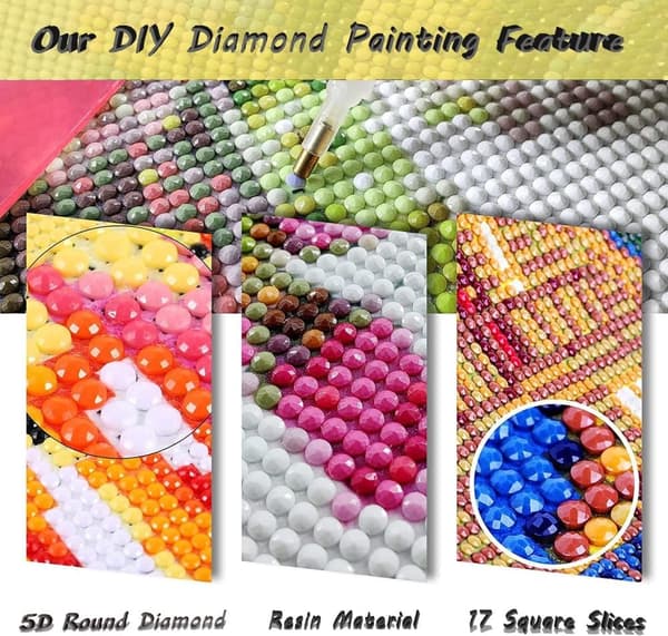 Bomclap Engel & Hvalp Diamantmaleri - 5D Fuld Drill Smykker Kunst, 35x35 cm DIY Vægdekoration