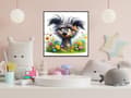 Pikkukuva 2 / 7: Bomclap Flowers & Puppy Diamond Art - 5D Full Drill DIY korutaide, 30x30 cm