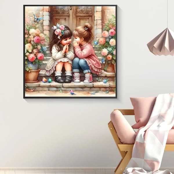 Bomclap Best Friend Diamond Art - 5D Full Drill Friendship Design, 35x35 cm Korutaide