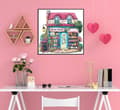 Miniatyrbild 3 av 7: Bomclap Rosa Bokhandel Diamantkonst - 5D Full Drill Litterär Design, 35x35 cm
