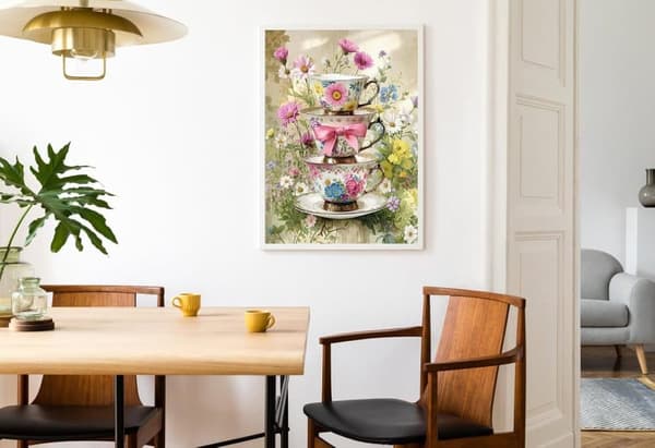 Bomclap tekop blomst diamant kunst - 5D fuld boremaskine boho dekoration, 30x40 cm