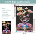 Miniatyrbild 4 av 6: Bomclap Blomster Diamantmålning Kit – 5D DIY Blomster Diamantkonst Kit för Vuxna Nybörjare, Gem Floral Diamantmålning Kit för Gåva & Dekoration