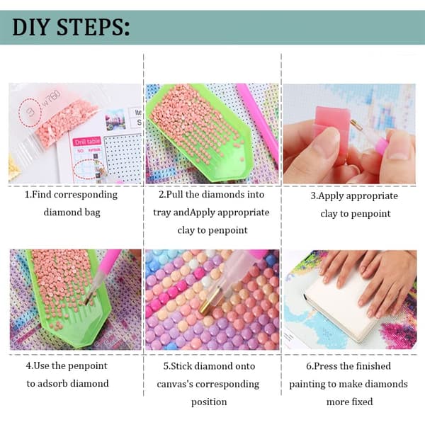 Bomclap Blomster Diamantmålning Kit – 5D DIY Blomster Diamantkonst Kit för Vuxna Nybörjare, Gem Floral Diamantmålning Kit för Gåva & Dekoration