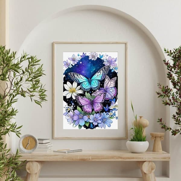 Bomclap Fjärilsdans Diamantmåleri - 5D Full Drill Smyckeskonst för Nybörjare, 30x40 cm