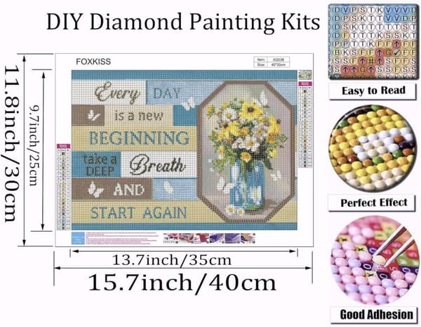 Bomclap Kukkatapetti Diamond Art - 5D Full Drill Kasvitieteellinen Design, 30x40 cm