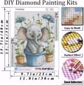 Miniatyrbild 4 av 6: Bomclap Elefantunge Diamantkonst - 5D Full Drill Djurmotiv, 30x40 cm Smyckeskonst
