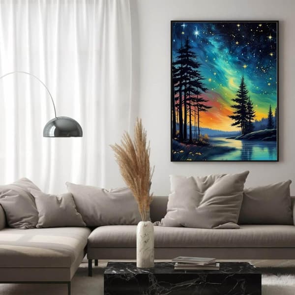 Bomclap Stjernetræ Diamantmaleri - 5D Fuld Drill Magic Nordic Design, 30x40 cm