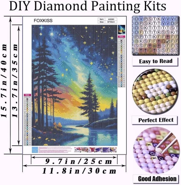 Bomclap Stjernetræ Diamantmaleri - 5D Fuld Drill Magic Nordic Design, 30x40 cm