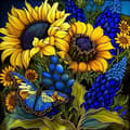 Pikkukuva 1 / 7: Bomclap Sunflower Glass Diamond Art - 5D Full Drill lasimosaiikki, 35x35 cm