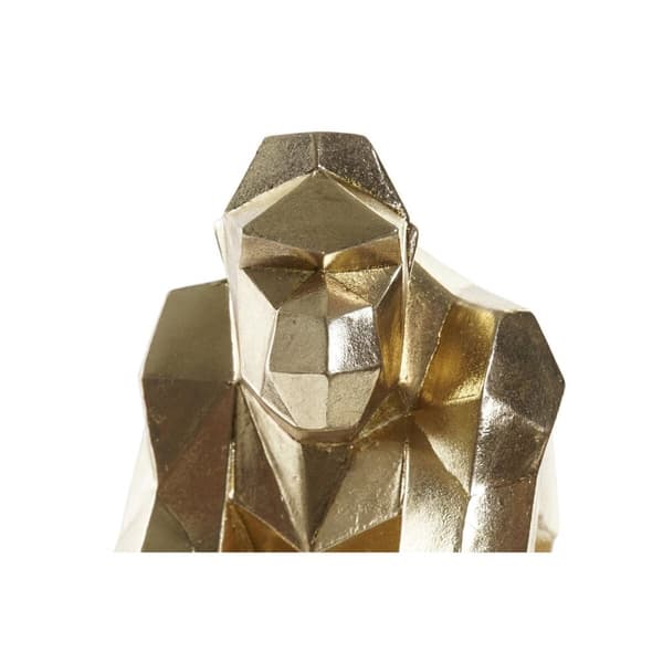 Könyvtámasz DKD Home Decor Gyllene Harts Kolonial Gorilla 14 x 12,5 x 24 cm