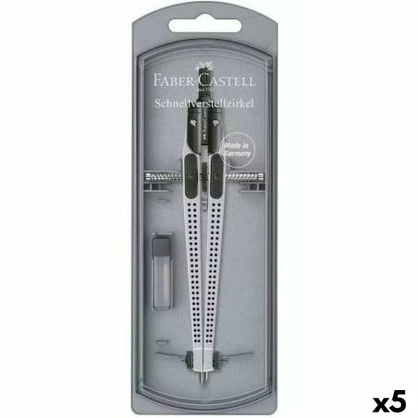 Kompass Faber-Castell Silvrig ledad (5 antal)