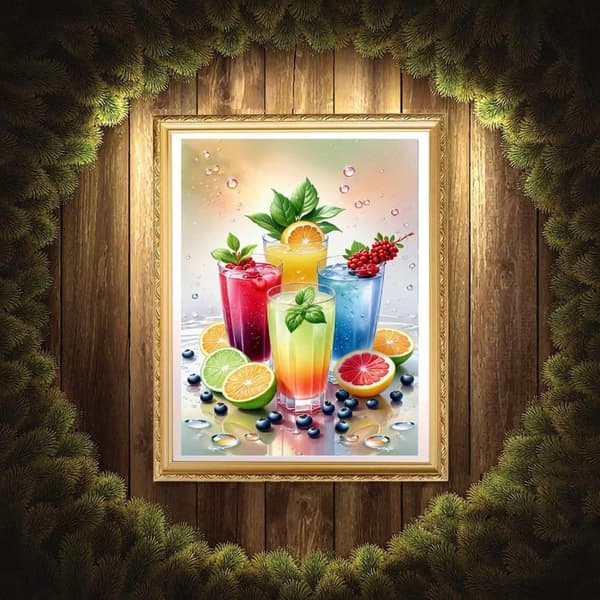 bomclap sommer diamant kunst sæt 5d DIY drink maleri fuld runde boremaskiner diamant perler ferie gave vægdekoration 30x40 cm