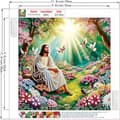 Miniatyrbillede 4 af 7: bomclap jesus diamantmaleri 30x30 cm julemotiv speciel form 5d DIY diamantperler vægkunst boligindretning