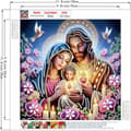 Pikkukuva 4 / 7: Bomclap Family Jesus Diamond Art 30x30 cm 5D erikoismuotoinen joulukoriste DIY kristallihelmet seinäkoriste