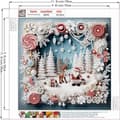 Pikkukuva 4 / 7: Bomclap joulu peura timanttitaide 30x30 cm 5D erikoismuotoinen kehyssuunnittelu DIY kristallihelmet seinäkoriste