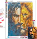 Pikkukuva 4 / 7: Bomclap Jesus Diamond Art 30x40cm 5D Täysi pyöreä pora Uskonnollinen taide DIY Timanttihelmet Seinäkoriste
