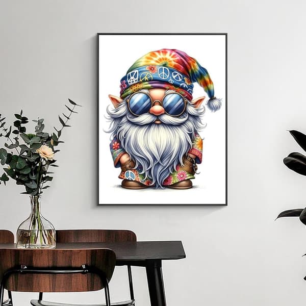 Bomclap Santa Diamond Maleri 5D Sjov DIY Rund Full Drill Art - Diamant Perler Kunsthåndværk 30x40 cm