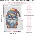 Miniatyrbillede 4 af 7: Bomclap Santa Diamond Maleri 5D Sjov DIY Rund Full Drill Art - Diamant Perler Kunsthåndværk 30x40 cm