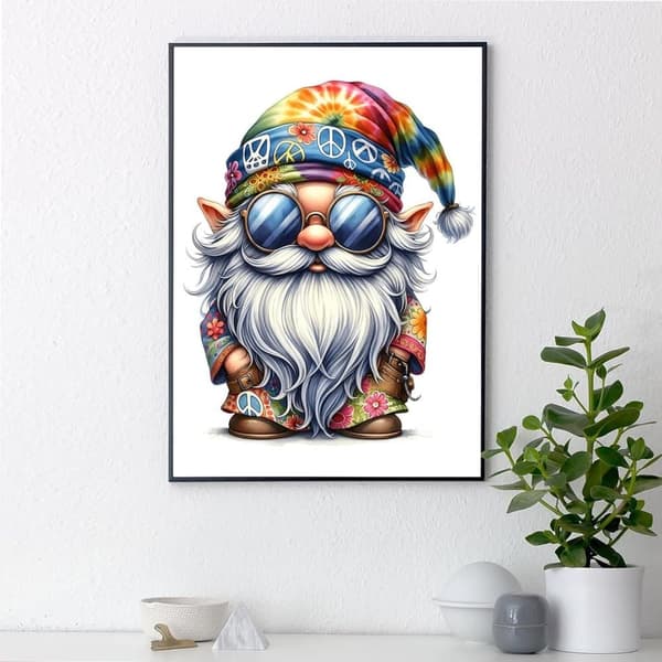 Bomclap Santa Diamond Maleri 5D Sjov DIY Rund Full Drill Art - Diamant Perler Kunsthåndværk 30x40 cm