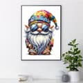 Miniatyrbillede 2 af 7: Bomclap Santa Diamond Maleri 5D Sjov DIY Rund Full Drill Art - Diamant Perler Kunsthåndværk 30x40 cm