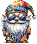 Miniatyrbillede 1 af 7: Bomclap Santa Diamond Maleri 5D Sjov DIY Rund Full Drill Art - Diamant Perler Kunsthåndværk 30x40 cm