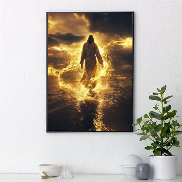 Bomclap Jesus Kristus Diamant Kunst 5D DIY Rund Fuld Drill - Religiøs Diamant Perle Maleri 30x40 cm