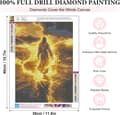 Miniatyrbillede 4 af 7: Bomclap Jesus Kristus Diamant Kunst 5D DIY Rund Fuld Drill - Religiøs Diamant Perle Maleri 30x40 cm