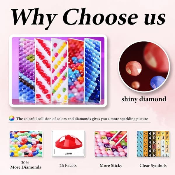 bomclap tro symbol diamantmaleri 5d inspirerende DIY rund fuld boremaskine - diamantperlemaleri 35x35 cm