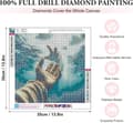 Pikkukuva 4 / 7: Bomclap Jesus Diamond Art 5D inspiroiva uskomaalaus - DIY pyöreä täysi pora 35x35 cm