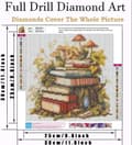 Pikkukuva 5 / 7: Bomclap Magic Books & Sienet Diamond Art 5D DIY pyöreä täyspora - Timanttihelmet Aloittelijaystävällinen 30x30 cm Seinäkoriste