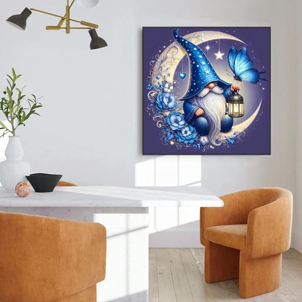 Bomclap Santa Diamond Maleri 5D Sjov DIY Rund Fuld Drill - Diamant Perler Vægkunst 30x30 cm